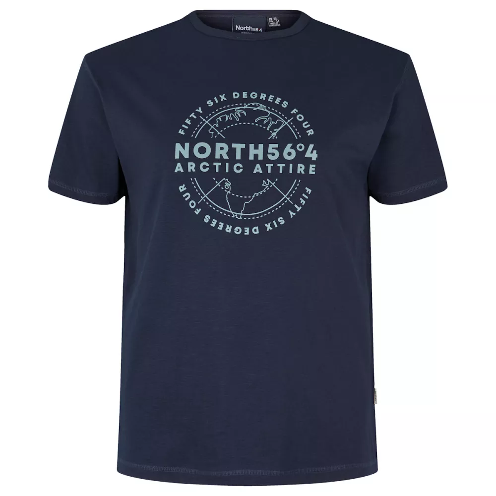 North 56.4 T-shirt manche courte bleu marine de 3XL à 10XL-3XL