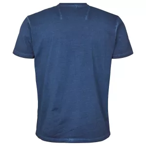 T-shirt effet délavé Mélange de bleu Denim WRKRS-5XL
