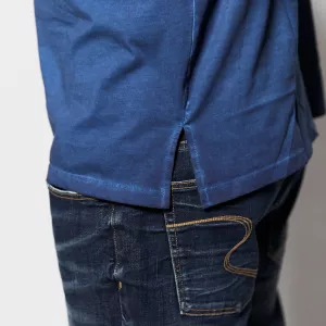 T-shirt effet délavé Mélange de bleu Denim WRKRS-5XL