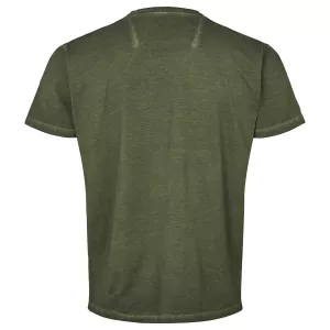 T-shirt effet délavé Mélange de vert Denim WRKRS-6XL