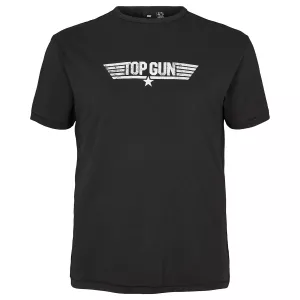 T-shirt Top Gun noir manches courtes