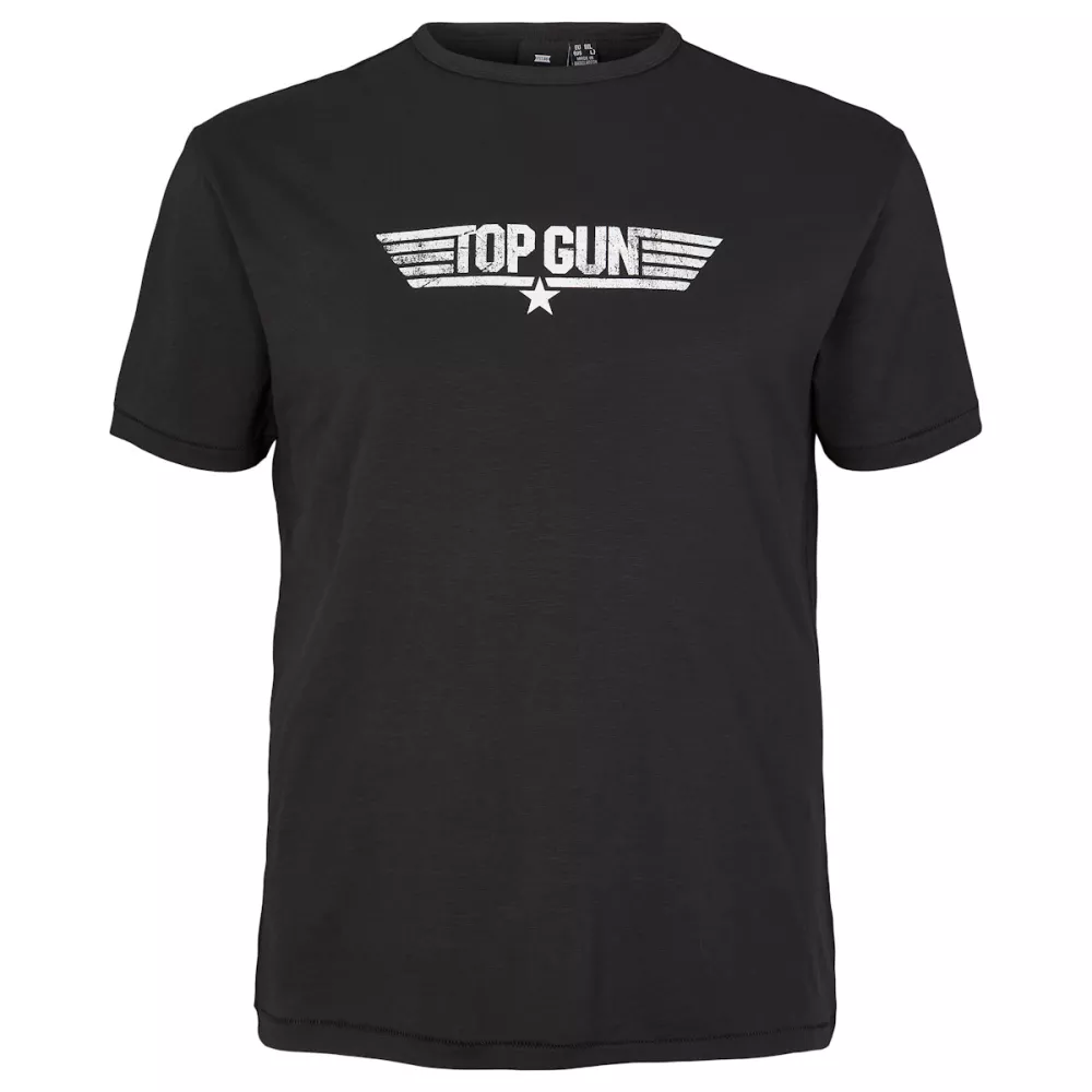 T-shirt Top Gun noir manches courtes-3XL