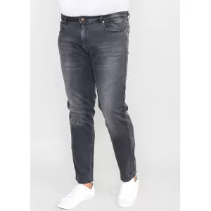 Jean grande taille noir délavé Benson - Entre jambe 34-P60