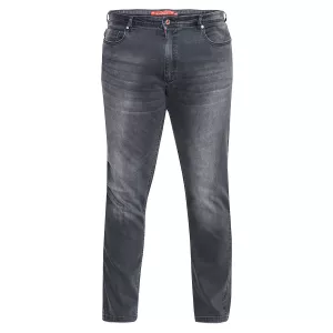 Jean grande taille noir délavé Benson - Entre jambe 34-P54