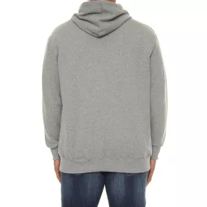 Sweat zippé à capuche Mélange de gris clair imprimé smiley-3XL