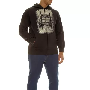 Sweatshirt zippé à capuche noir 4XL et 6XL-4XL