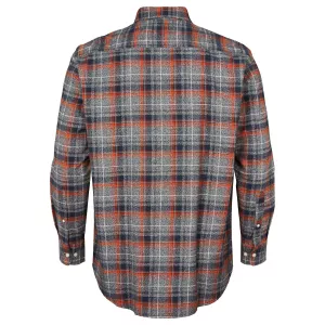 Chemise à carreaux Gris, marine et rouge manches longues-5XL