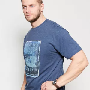 T-shirt Replika Jeans manche courte Mélange de bleu de 3XL à 6XL-6XL