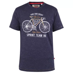 T-shirt Mélange de bleu marine manche courte Sprint 96-4XL