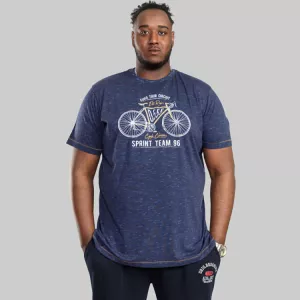 T-shirt Mélange de bleu marine manche courte Sprint 96-6XL