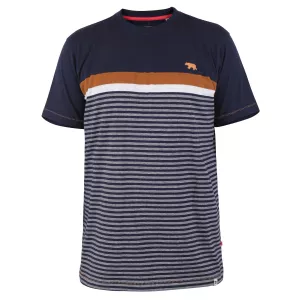 T-shirt bleu marine manche courte 4XL