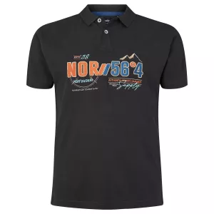 North 56.4 Polo manche courte noir de 3XL à 10XL