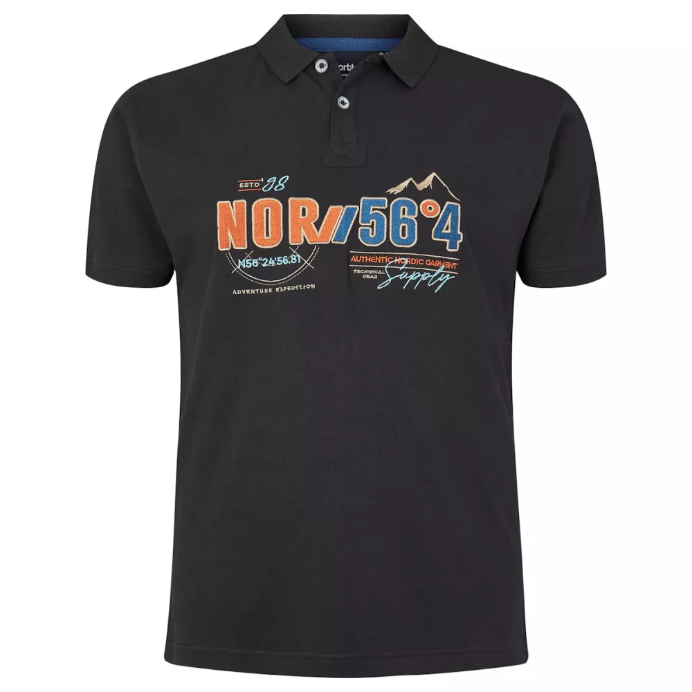 North 56.4 Polo manche courte noir de 3XL à 10XL-4XL