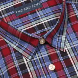 Chemise à petits carreaux bleu  rouge-3XL