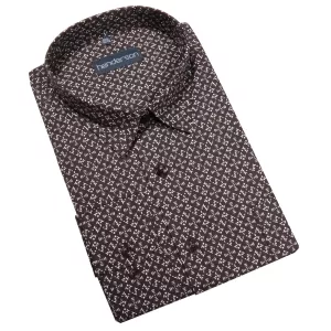 Chemise kent manche longue brun foncé de 2XL à 5XL