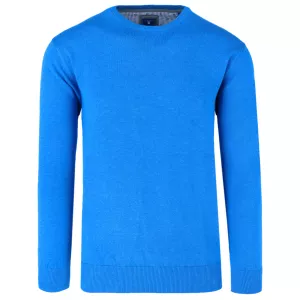 Pull Col rond manche longue bleu atlantique-3XL