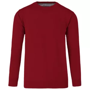 Pull Col rond manche longue bordeaux