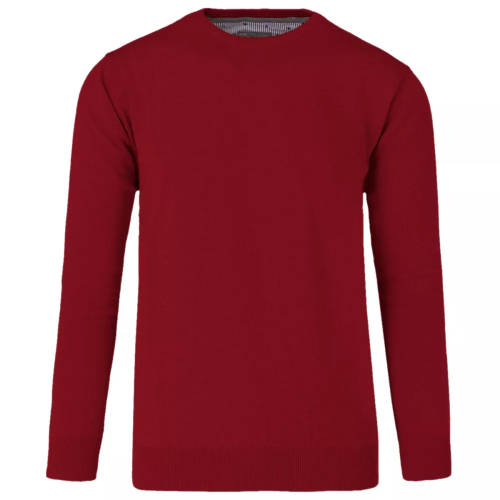 Pull Col rond manche longue bordeaux de 3XL à 6XL-3XL