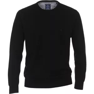 Pull Col rond manche longue noir-3XL