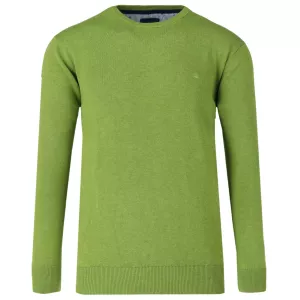 Pull Col rond manche longue vert prairie