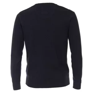 Pull Col rond manche longue bleu nuit-4XL