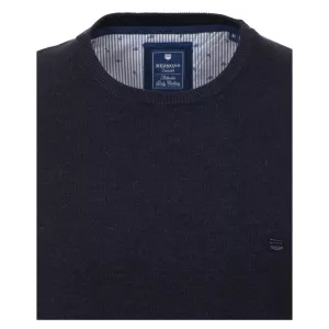 Pull Col rond manche longue bleu nuit-3XL