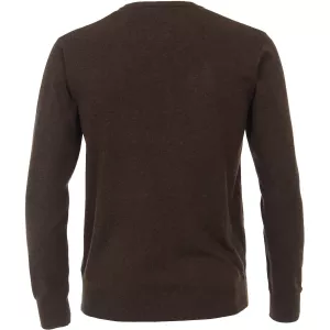 Pull Col rond manche longue Brun Foncé-4XL