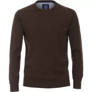 Pull Col rond manche longue Brun Foncé