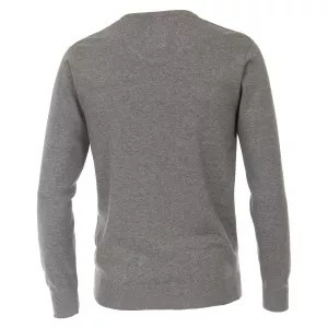 Pull Col rond manche longue gris clair-6XL