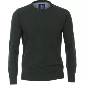 Pull Col rond manche longue vert foncé