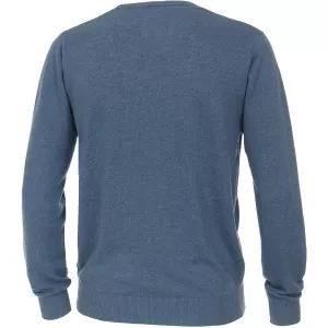 Pull Col rond manche longue bleu clair-3XL