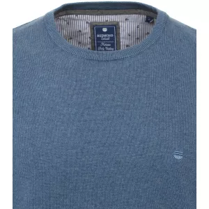 Pull Col rond manche longue bleu clair-3XL