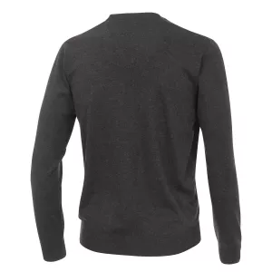 Pull Col en V manche longue gris foncé-6XL