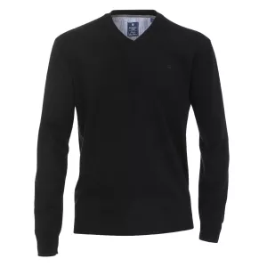 Pull Col en V manche longue noir