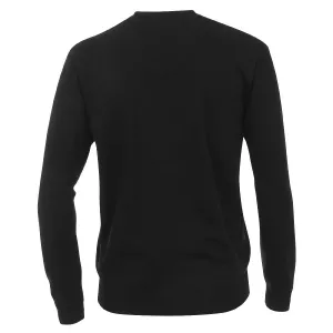 Pull Col en V manche longue noir-4XL