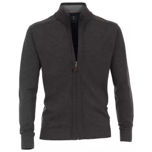 Pull Cardigan zippé gris foncé