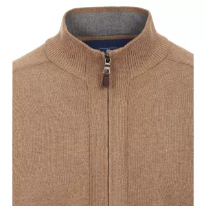 Pull Cardigan zippé Camel-4XL