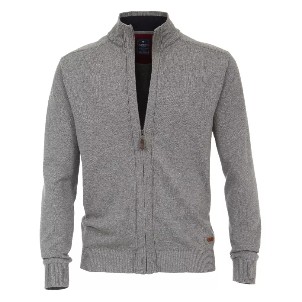 Pull Cardigan zippé gris clair de 3XL à 6XL-3XL