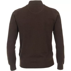 Pull Cardigan zippé Brun Foncé-3XL