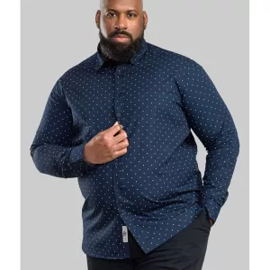 Chemise Manche longue bleu marine 4XL et 6XL-4XL