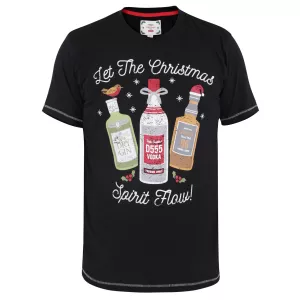 T-shirt manches courtes NOEL noir de 3XL à 8XL-5XL