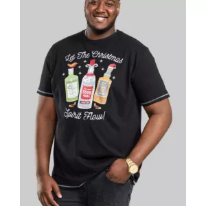 T-shirt manches courtes NOEL noir de 3XL à 8XL-6XL