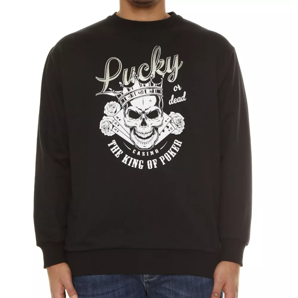 Sweatshirt noir de 3XL à 8XL-6XL