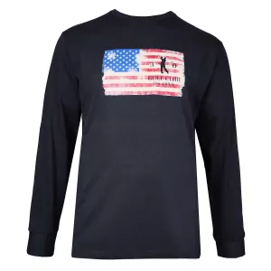 T-shirt manche longue bleu marine de 3XL à 8XL