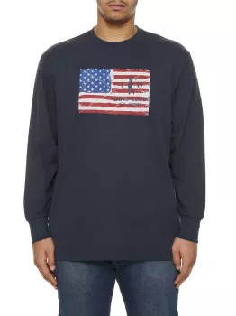 T-shirt manche longue bleu marine de 3XL à 8XL-5XL