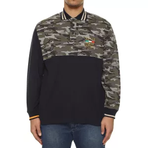 Polo piquet manche longue camouflage de 3XL à 8XL