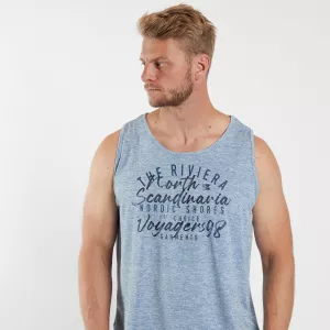 Débardeur Mélange de bleu motif Riviera Scandinavia-3XL