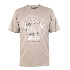 T-shirt manches courtes JEEP Beige clair de 3XL à 6XL
