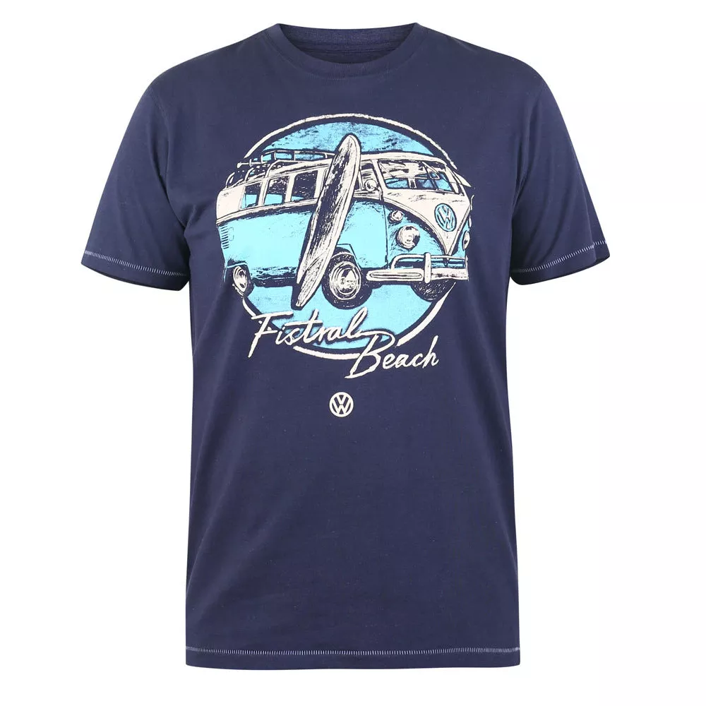 T-shirt manches courtes VW CAMPER bleu marine de 3XL à 10XL-7XL