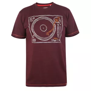 T-shirt manches courtes Aubergine de 3XL à 4XL